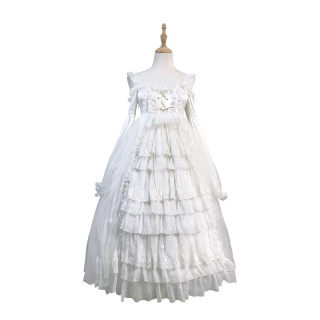 Neverland 星芙颂特色女装 Neverland 星芙颂lolita洛丽塔轻花嫁千堆雪与无尽夜女士op有袖连衣裙白色m 报价价格评测怎么样 什么值得买