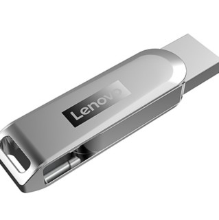 Lenovo 联想 小新系列 X3C USB 3.1 闪存U盘 银色 128GB USB/Type-C双口