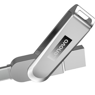 Lenovo 联想 小新系列 X3C USB 3.1 闪存U盘 香槟银 64GB USB/Type-C双口