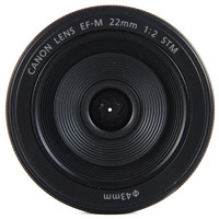 Canon 佳能 EF-M 22mm F2 STM 标准定焦镜头 佳能EF-M卡口 43mm 黑色