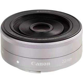 Canon 佳能 EF-M 22mm F2 STM 标准定焦镜头 佳能EF-M卡口 43mm 银色