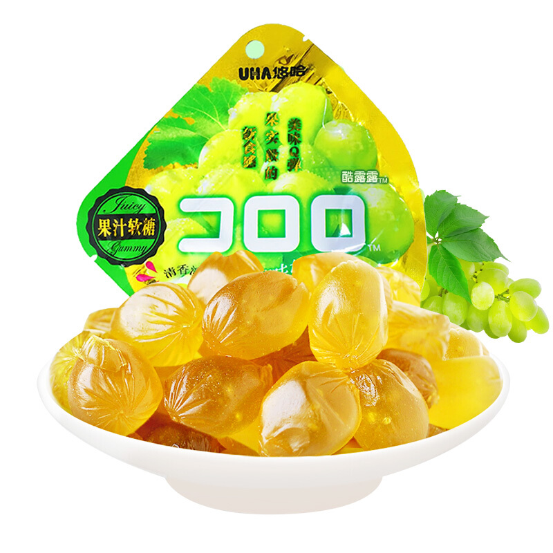 悠哈酷露露白葡萄味果汁软糖52g20件