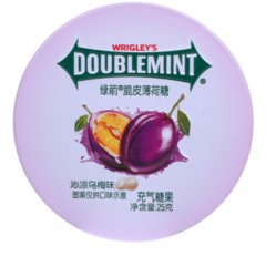 DOUBLEMINT 绿箭 脆皮薄荷糖 沁凉乌梅味 25g