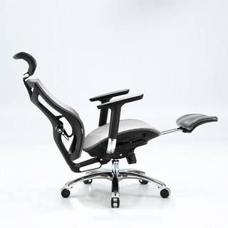 PLUS会员：SIHOO 西昊 V1 人体工学座椅 莹灰色 脚踏版