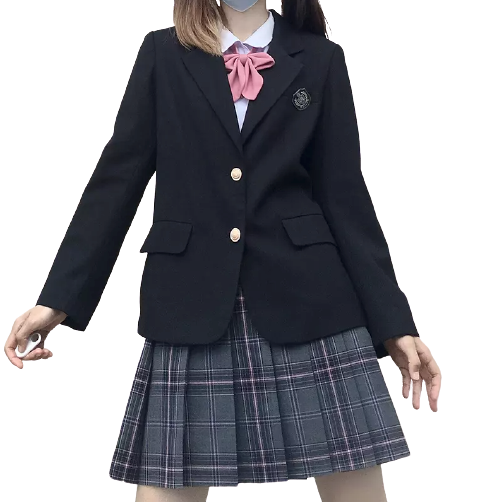 极光制服 久见高 校供感JK制服 西式制服 女士西服外套 黑色 S