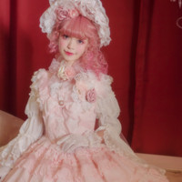 Elpress Lolita洛丽塔 圣诞E系列 EternalSnow 女士JSK无袖连衣裙 粉色 S