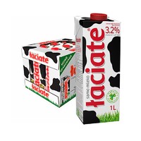 2件装|laciate全脂纯牛奶 3.2% 1L*12盒/箱 波兰牛奶