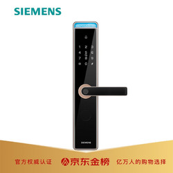 西门子 SIEMENS 指纹锁智能锁家用防盗门锁密码锁智能电子锁E327 香槟金