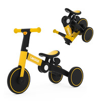 乐卡（Lecoco）儿童三轮车便携可折叠童车滑行平衡车三合一 TINY PRO-奥利黄