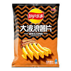 Lay's 乐事 plus会员：Lay\'s 乐事 大波浪 薯片 碳烤五花肉味 135g