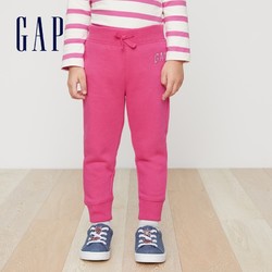 Gap 盖璞 女幼童LOGO抓绒保暖卫裤