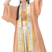 三雨集 宋制汉服 莺歌 女士褙子 橘色 S