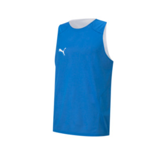 PUMA 彪马 Bball Practice Jersey 男子运动背心 605074-02 白/深蓝色 XL