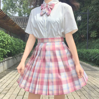 优马的店 小椿 JK制服 女士短袖格裙3件套 XS