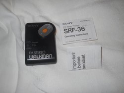 Sony 索尼 FM 立体声 Walkman 接收器 SRF-36 FM 便携式收音机