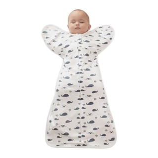 ilody 艾洛迪 20190801 婴儿一体式睡袋 纱布款 蓝小鲸 XL