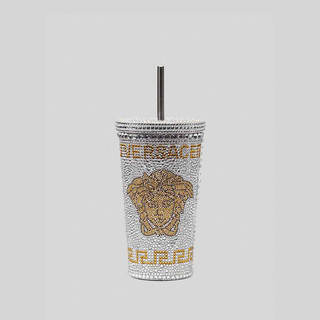 VERSACE 范思哲 ZTMUG0001-ZAL00001-1 美杜莎镶嵌旅行杯 白色