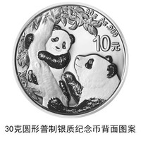 2021年熊猫银币30克  Ag999