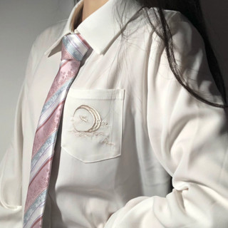 神仙club 月下鹤 JK制服 西式制服 女士长袖衬衫 奶白色 S