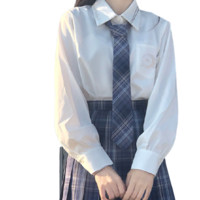神仙club 月下鹤 JK制服 西式制服 女士长袖衬衫 奶白色 S
