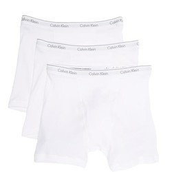 Calvin Klein 卡尔文·克莱 男士白色平角内裤 3件装