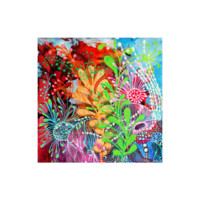 西班牙诺埃米海洋色彩缤纷 《移动》丙烯画 背景墙挂画