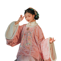JINSEYIZHUANG 锦瑟衣庄 明制汉服 虚日鼠朝云 女士竖领对襟短袄 樱粉色 XS