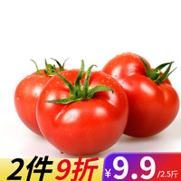 对面小城  沙瓤西红柿番茄 自然熟生吃番茄 生鲜新鲜蔬菜 2.5斤