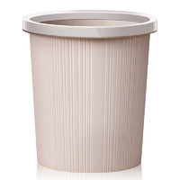 家杰优品 塑料垃圾桶 圆形纸篓 10L 中号 厨房客厅卫生间通用 压圈款 GB101
