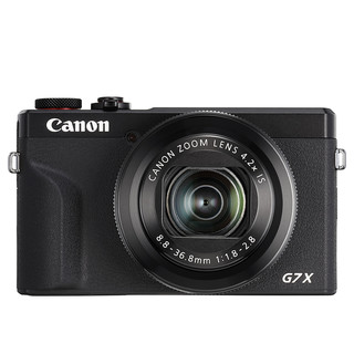 Canon 佳能 PowerShot G7X Mark III 1英寸数码相机 黑色(24-100mm等效焦段、F1.8-F2.8)