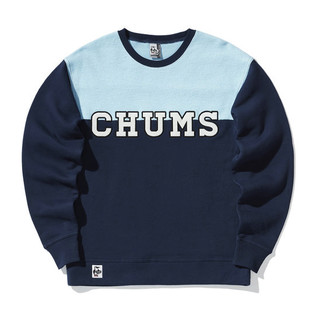 CHUMS 饰 logo 拼色圆领卫衣