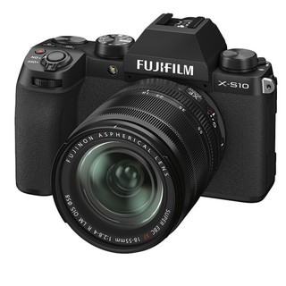 FUJIFILM 富士 X-S10 APS-C画幅 微单相机 黑色 XF 18-55mm F2.8 R LM OIS 变焦镜头 单头套机