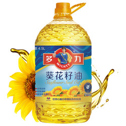 MIGHTY 多力 多力葵花籽油4.5L 食用油  含维生素e