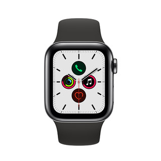 Apple 苹果 Watch系列 Watch Series 4 Nike GPS款 智能手表 40mm 深空灰 黑色硅胶表带 16GB（ECG、GPS、北斗、扬声器、温度计）