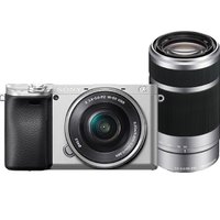 SONY 索尼 Alpha 6400L APS-C画幅 微单相机 银色 E PZ 16-50mm F3.5 OSS 变焦镜头+E 55-210mm F4.5 OSS 变焦镜头 双头套机