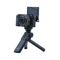 SONY 索尼 Alpha 6400 APS-C画幅 微单相机 黑色 E PZ 16-50mm F3.5 OSS 变焦镜头 自拍手柄套装