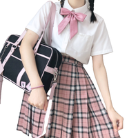 Inariya 稻荷屋 粉粉格 JK制服 女士格裙 粉色 39cm S