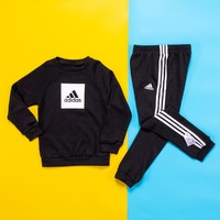 唯品尖货：adidas  阿迪达斯  宝宝运动服套装    