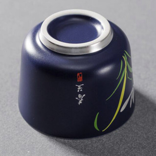 AlfunBel 艾芳贝儿 C-AG-9-7 陶瓷茶杯 7*5.2cm 蓝釉春兰