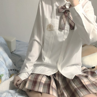 SASATOU 莎莎糖 波尔多之诗 JK制服 西式制服 女士长袖衬衫 白色 S