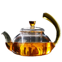 绿昌明 茶壶（600ml、玻璃、金翎)