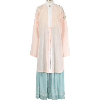 商品huazhaoji花朝记改良明制汉服芊芊女士立领对襟长衫cyw18hz028