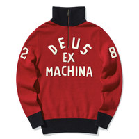 DEUS EX MACHINA Logo 缝饰半拉链针织衫