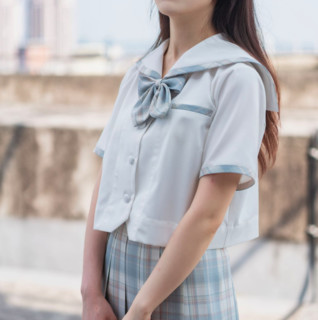 四月毕业季 少女的初心 JK制服 水手服 女士夏服上衣 白色 S