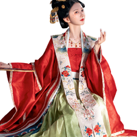钟灵记 宋制汉服 韶华绫音 女士大袖衫 ZLJ325 走秀款 赤红 L