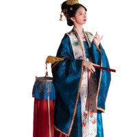 钟灵记 宋制汉服 韶华绫音 女士霞帔 ZLJ325 走秀款 牙白 XS