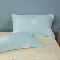 MERCURY 水星家纺 100%全棉枕套单双人学生宿舍枕头套夏季纯棉枕套一对装