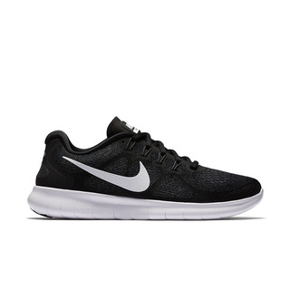 NIKE 耐克 Free RN 2017 女子跑鞋 880840-001 黑白 35.5