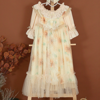 Tululu Lolita洛丽塔 向日葵与金桔柠檬 女士JSK罩纱连衣裙 生成色 S