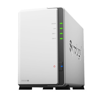 群晖（Synology）DS220j 两盘位 NAS网络存储服务器 （无内置硬盘）